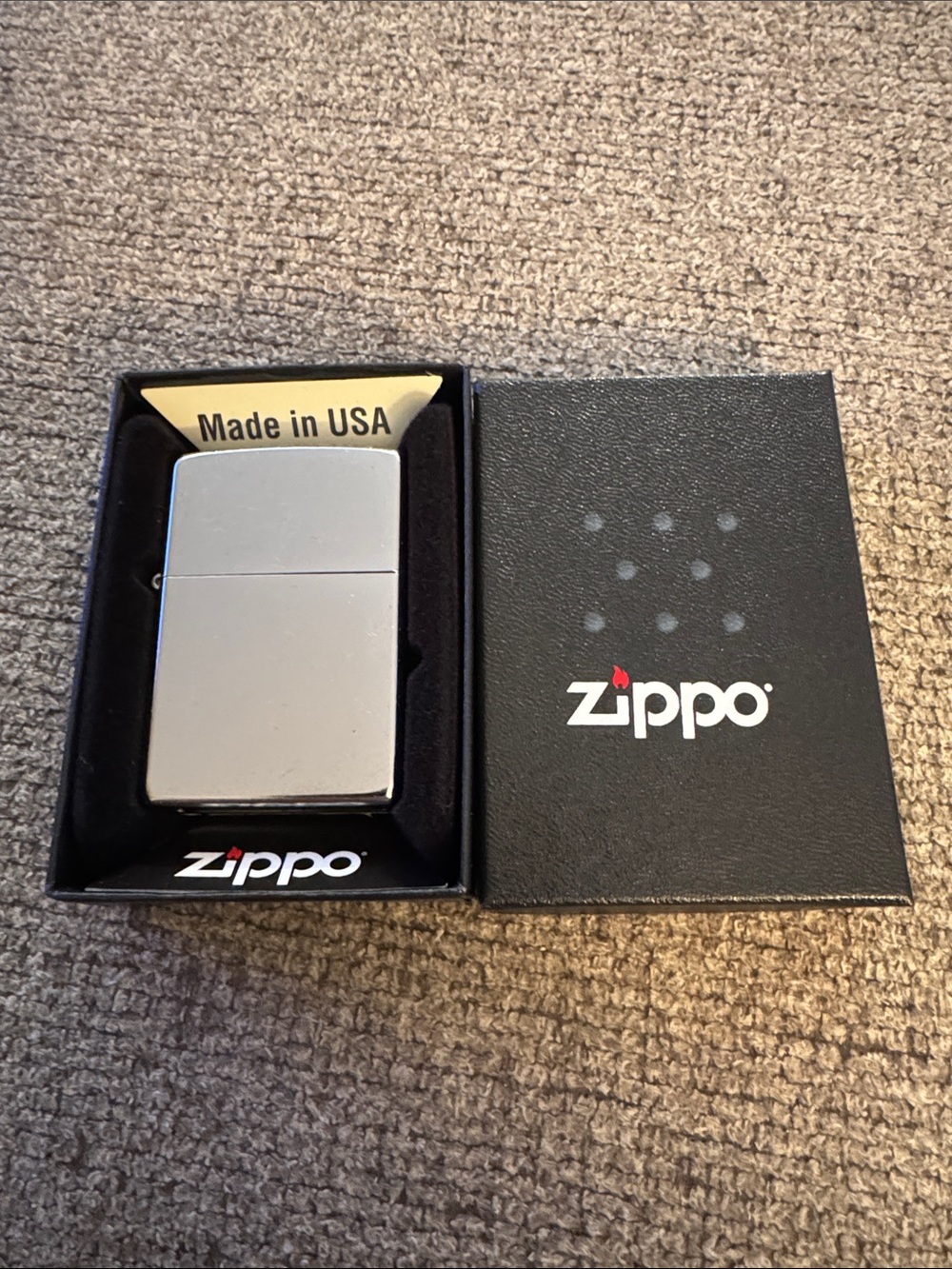 Zippo Brushed Chrome Windproof Lighter - Silver